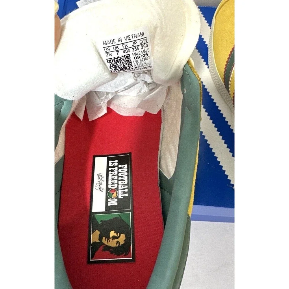Adidas Originals Gazelle Jamaica x Bob Marley (Bold Gold) Men's 7.5 Shoes KJ3532